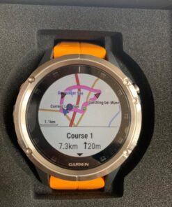 Garmin fenix 5 Plus, Premium Multisport GPS Smartwatch, Features Color Topo Maps, Heart Rate Monitoring, Music and Contactless Payment, Titanium with Orange Band 35 81DDgXkz yL