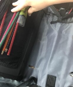 Case-it The Mighty Zip Tab Zipper Binder - 3 Inch O-Rings - 5 Color Tab Expanding File Folder - Multiple Pockets - 600 Sheet Capacity - Comes with Shoulder Strap - Black D-146 Single 38 81DDiwodR0L