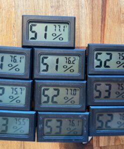 Pgzsy 12 Pack Mini Small Digital Electronic Temperature Humidity Meters Gauge Indoor Thermometer Hygrometer LCD Display Fahrenheit (℉) for Humidors, Greenhouse, Garden, Cellar3 24 81DDrHXGPL