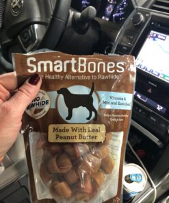 SmartBones Rawhide-Free Peanut Butter Mini Bones 16 Count (Pack of 1) 23 81DE5Zh2ZXL