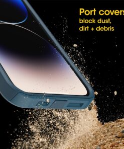 OtterBox iPhone 14 Pro Max (ONLY) Commuter Series Case - DONT BE BLUE (Blue), slim & tough, pocket-friendly, with port protection 10 81DEslDq6qL