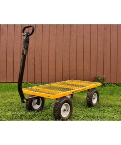 Gorilla Carts Heavy-Duty Steel Utility Cart with Removable Sides and 13" Tires, 1200-lbs. Capacity, Yellow 32 81DFS9gyHcL