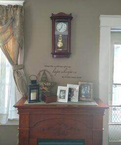 Bedford Clock Collection BED1247CHR Weathered Wall Clock with Pendulum, Cherry Wood 17 81DFm6Lob2L