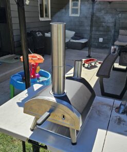 ooni Fyra 12 Wood Fired Outdoor Pizza Oven - Portable Hard Wood Pellet Pizza Oven - Ideal for Any Outdoor Kitchen - Outdoor Cooking Pizza Maker - Backyard Pizza Ovens - Countertop Pizza Oven 45 81DHA6wbR5L