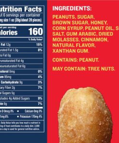 PLANTERS Salted Caramel Peanuts, Sweet and Salty Snacks, Plant-based Protein, 6 oz Canister ( 8 Count ) 6 Ounce (Pack of 8) 9 81DIb4EENL