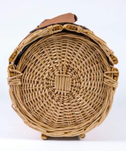 PICNIC TIME - Verona Wine & Cheese Picnic Basket - Wicker Wine Tote - Wine Basket with Picnic Set, (Adeline Collection - Deep Purple with Coral Pattern) Adeline Collection 26 81DJ6G55NfL