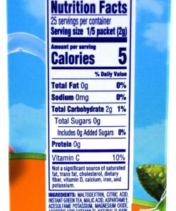 Crystal Light Green Tea Peach Mango Drink Mix (Makes 10-Quarts), 1.85-Ounce Canister (Pack of 4) Peach Mango Green Tea 1.85 Ounce (Pack of 4) 7 81DJCfYuJhL
