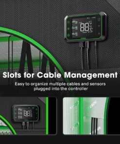 VIVOSUN S558 5x5 Grow Tent, 60"x60"x80" High Reflective Mylar with Observation Window and Floor Tray for Hydroponics Indoor Plant for VSF6450 60"x60"x80" Black 38 81DJhkbfgzL 3