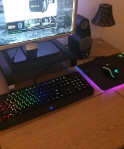 Razer BlackWidow Chroma: Clicky RGB Mechanical Gaming Keyboard - 5 Macro Keys Green Mechanical Switches (Tactile and Clicky) 31 81DK6ukmFLL 1