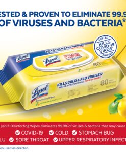 Lysol Disinfectant Handi-Pack Wipes, Multi-Surface Antibacterial Cleaning Wipes, For Disinfecting and Cleaning, Lemon and Lime Blossom, 320 Count (Pack of 4) 80 Count (Pack of 4) 23 81DKq0zRusL