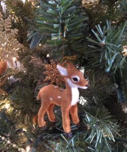 Kurt Adler Plush Animal Ornaments (2" to 4" Deer, Fox, Raccoon, and Squirrel) 2" to 4" Deer, Fox, Raccoon, and Squirrel 24 81DNcNvgR0L