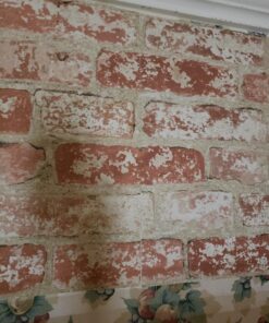 RoomMates RMK9035WP Red Stuccoed Brick Peel and Stick Wallpaper, Roll, Red 32 81DNeIHWsHL