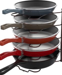 Simple Houseware Cabinet Pantry Pot and Pan Organizer Holder Rack, Bronze 27 81DOS5o GmL