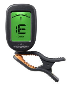 Guitar Tuner (2 Pack) for Acoustic Guitars, Violin, Ukulele (Uke), Bass, Mandolin, Banjo - (Black + White) - Premium Accessories by Nordic Essentials™ - Lifetime Warranty Black + White 19 81DPMfgT67L