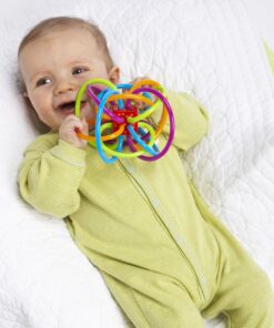 Alternative view of Manhattan Toy Winkel Rattle & Sensory Teether Toy, Blue/Green/Orange, 5 Inch x 4 Inch x 3.5 Inch