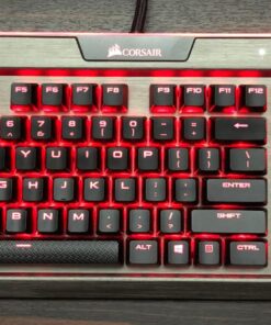 Corsair K95 RGB Platinum Mechanical Gaming Keyboard - 6x Programmable Macro Keys - USB Passthrough & Media Controls - Fastest Cherry MX Speed - RGB LED Backlit - Aluminum Finish Gunmetal 36 81DQlntHLNL 1