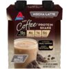 Atkins, Meal Replacement Shake, Gluten-Free, Mocha, 44 Fl Oz, 4 Count Mocha Latte