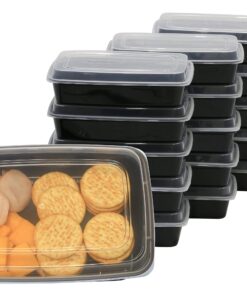 16 Pack - SimpleHouseware 1 Compartment Food Grade Meal Prep Storage Container Boxes, 28 Ounces 16 Pack 27 81DQvTRkprL