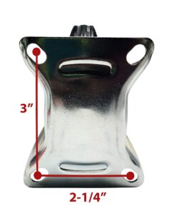 EZ Travel Caster Wheels, Rubber Caster Wheels Replacement, 4 Inch Caster Wheels for Smooth and Safe Rolling on All Floors, Heavy Duty Casters (Set of 4) 5 81DR1QRD0IL