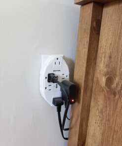 BESTTEN USB Wall Outlet Surge Protector with 2.4A Dual USB Charging Ports and 6 Grounded Outlets, 15A/125V/1875W, ETL Listed, White 1 32 81DR36d aL