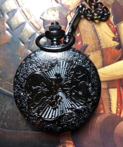 MJSCPHBJK Vintage Pocket Watch for Men Roman Numerals Scale Quartz Pocket Watches with Chain for Xmas Fathers Day Gift Black 22 81DSrWlhy0L