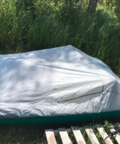 Classic Accessories Lunex Grey RS-1 Pedal Boat Cover, Fits Pedal Boats 112.5" L x 65" W, Marine Grade Fabric, Water-Resistant, Fits V-Hull Runabouts OutBoards and I/O, Trailerable 18 81DTgq1jxGL