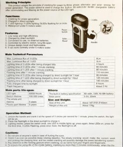 ThorFire Solar Flashlight Hand Crank Solar Powered Rechargeable Flashlight IPX6 Waterproof LED Emergency Lights Dynamo Torch Ideal for Camping Outdoor Climbing Backpack Hiking 71 81DTxa7sBwL