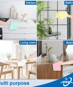 JEBBLAS Cleaning Towels Dish Towels and Dish Cloths Reusable Towels,Handy Cleaning Wipes, Great Dish Towel, Disposable, Absorbent, Dry Quickly 60 Sheets/Pack,5 Color 5 Color, 60 Sheets 12 81DUKIcDm L