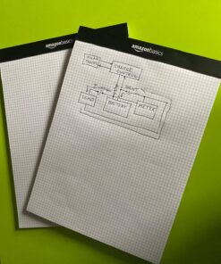 Amazon Basics Quad-Ruled Graph Paper Pad, Pack of 2, 8.5 Inch x 11.75 Inch, White 49 81DVfiUJNaL