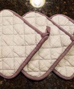 DII Basic Terry Collection Quilted 100% Cotton, Potholder, Gray, 3 Piece 32 81DVxFW3eTL