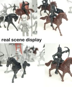 DIY Castle Building The Medieval Times Middle Ages Military Plastic Fort Model Kit Set with Figures Soldier Knight Simulated Siege War of Attack 22 81DXFoTsYXL