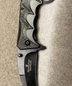 Snake Eye Tactical Everyday Carry Spring Assist Style Folding Pocket Knife EDC (Black) Black 29 81DXcAJKtjL