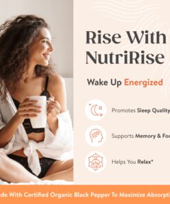 NutriRise Organic Ashwagandha Root Capsules with Black Pepper, 1300mg, Natural Stress & Mood, Thyroid, and Immune Support Supplement, Nootropic for Focus & Energy, Gluten Free, 120 Count 23 81Da6rmQdnL 2