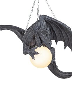 Design Toscano Nights Fury Dragon Gothic Decor Hanging Light Fixture, 21 Inch, Greystone 19 81DbAWFFXIL