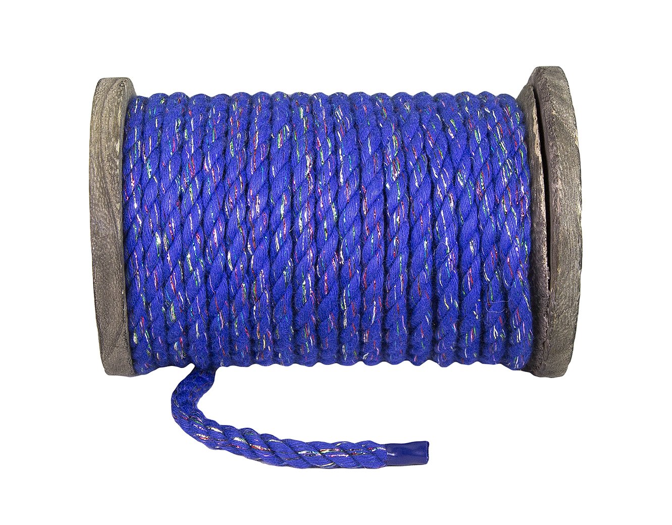 Ravenox Natural Twisted Cotton Rope | Made in The USA | Strong Triple-Strand Cordage for Sports, Décor, Pet Toys, Crafts, Macramé & Indoor Outdoor Use| by The Foot & Diameter (Multiple Color) Blue Glitter 1/2 Inch x 640 Feet 5 Ravenox Natural Twisted Cotton Rope | Made in The USA | Strong Triple-Strand Cordage for Sports, Décor, Pet Toys, Crafts, Macramé & Indoor Outdoor Use| by The Foot & Diameter (Multiple Color) Blue Glitter 1/2 Inch x 640 Feet - Image 5