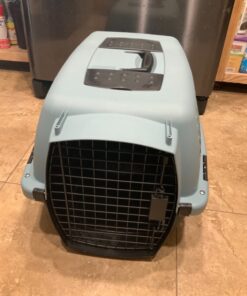 Petmate Pet Porter Fashion Dog Kennel 24", Pale Aqua & Black, for Pets 15-20lbs 24.1"L x 16.7"W x 14.5"H Pale Blue 34 81DbEWrMhL