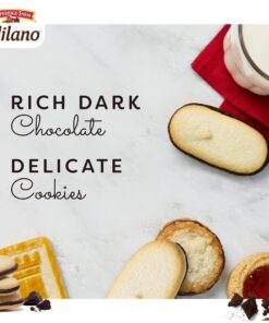 Pepperidge Farm Milano Cookies, Dark Chocolate, 20 Packs, 2 Cookies per Pack Dark Chocolate Tub 0.75 Ounce - 20 Packs, 2 Cookies per Pack 24 81Dbd8X12gL