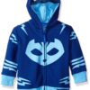 PJ Masks Boys' Gekko and Catboy Costume Hoodie Sweatshirt with Mesh Mask 5-6 Blue Long Sleeve