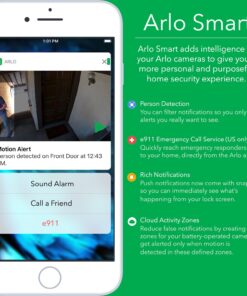 Arlo - Wireless Home Security | Night vision, Indoor/Outdoor, HD Video, Wall Mount | Includes Cloud Storage & Required Base Station | 1-Camera System (VMS3130) 1 Count (Pack of 1) 27 81DcZK6zkxL