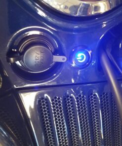 Ulincos Latching Pushbutton Switch U19C1 1NO1NC SPDT ON/Off Black Metal Shell with Blue LED Suitable for 19mm 3/4" Mounting Hole (Blue) Blue LED with Black 31 81DcjtaFjqL 1