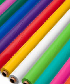 Exquisite Orange Plastic Table Cover Roll - 40 Inch X 100 Feet - Disposable Orange Plastic Table Cloth Roll - Great for Parties and Banquets Disposable Tablecloth Rolls 11 81DfUjv8fhL