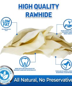 Alternative view of PET MAGASIN Rawhide Alternative Natural Jumbo Cow Ears 12-Pack Dog Treats Super Chew Long-Lasting, Made in Registered Facility