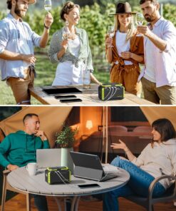 MARBERO Portable Power Station 150Wh Camping Solar Generator Laptop Charger with 110V 150W Peak AC Outlet, DC Ports, USB Ports LED Flashlights for CPAP Home Camping Emergency M270/100W/150WH 10 81DfmehREaL