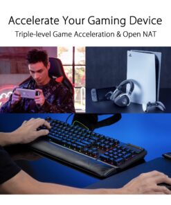 ASUS ROG Rapture GT6 (2PK) AX10000 Tri-Band WiFi 6 Gaming Mesh System, Covers up to 5,800 sq ft, 2.5 Gbps Port, Triple-Level Game Acceleration, UNII 4, Free Lifetime Internet Security, Black Gaming Mesh |Tri-Band| Black 10 81DhIJHC7sL