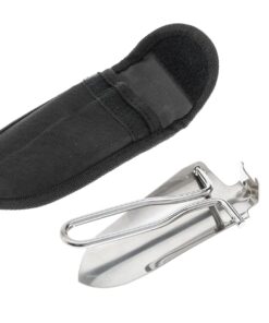 SE 8-7/8" Stainless Steel Mini Folding Trowel with Nylon Pouch - 5-5/8" Folded Length, Durable and Lightweight for Camping, Gardening, Outdoor Activities - 8794SP Silver/Black 9 81DiDLdvyHL