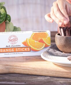Sweet Candy Dark Chocolate Orange Sticks - Chocolate Covered Candy - Orange Flavor With Dark Chocolate Coating - Old Fashioned Sweet Treat - One (1) 10.5oz Box Orange (Dark Chocolate) 10 81DjWijyUvL