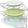DecoBros 3-Tier Counter and Cabinet Corner Shelf Organizer, Chrome 1 Pack 26 81DjcA4iFUL