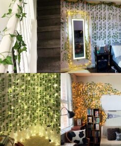 JPSOR 24pcs Fake Leaves Artificial Ivy Garland Greenery Vines for Bedroom Decor Aesthetic Silk Ivy Vines for Room Wall Home Decoration 24pcs of vines 25 81DlMhQatNS