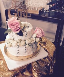 All About Details Silver It's-a-girl Cake Topper, 1pc, baby shower cake topper, Party Decor, baby shower decoration, Glitter Topper (Gold) Gold 20 81DnNI8EL