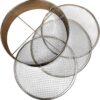 4pc Soil Sieve Set, 12" diameter - Stainless Steel Frame Three Interchangeable Sieves With Varying Mesh Sizes Grade - Mix Soil Filter Large Debris Replacement Screens Available Great for Bonsai 37 81DoMmWpO8L